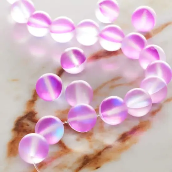 Matte Purple Opal Glass Round Beads, 10mm by Bead Landing™ {3}