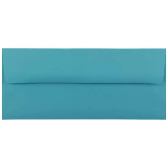 JAM Paper 8.5" x 11" Letter Paper & Envelopes #10 Business Stationery Set, 100ct. Blue Brite Hue {4}