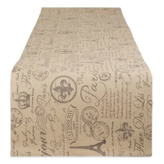 DII&reg; 72" French Flourish Print Table Runner {1}