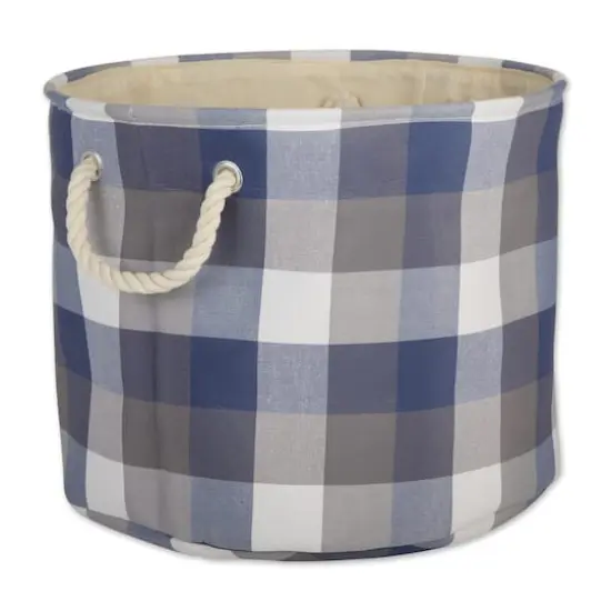 DII&reg; 12" Round Tri-Color Fabric Bin Tri Color French Blue {1}