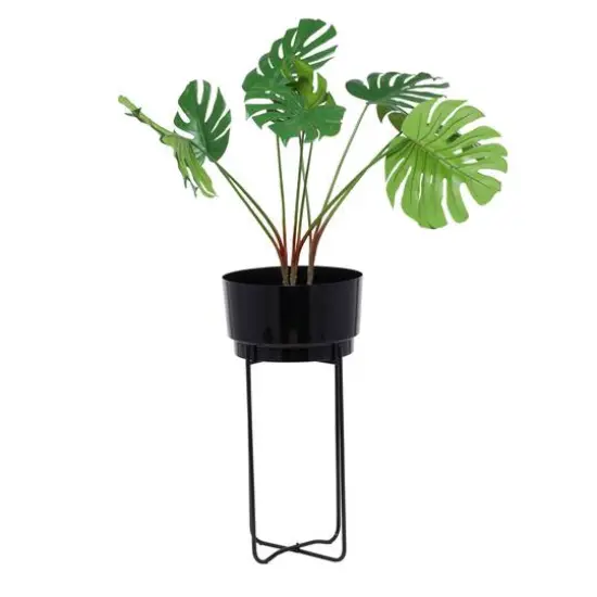 CosmoLiving by Cosmopolitan Contemporary Planter Stand Set Black {8}