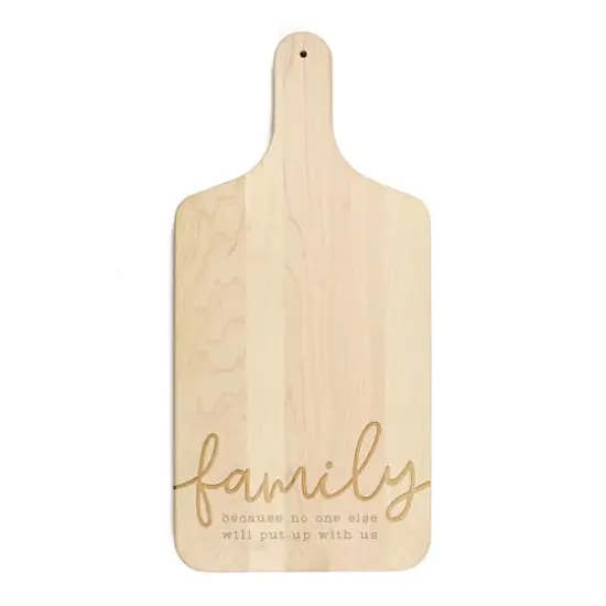 17" Put Up with Family Maple Paddle Cutting Board {1}