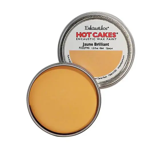 Enkaustikos® Hot Cakes® Encaustic Wax Paint, 1.5oz. Jaune Brilliant {1}
