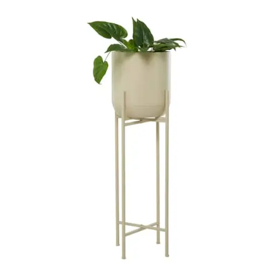 White Modern Planter, 13" x 13" x 42" {1}