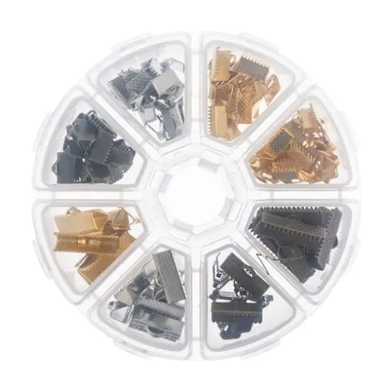 John Bead Clamp Ends Assortment Round 8 Slot Jewelry Making Kit, 138ct. {3}