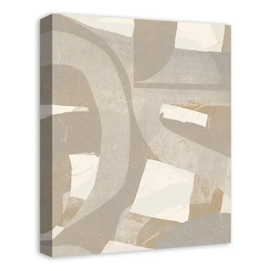 Abstract Layered Shapes Canvas Wall Art {3}
