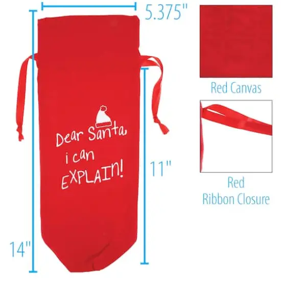 Personality Case&trade; Red Dear Santa Wine Bag {5}