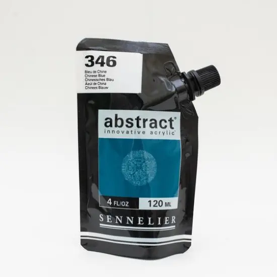 Sennelier Abstract&reg; Satin Acrylic Paint, 4oz. Chinese Blue {1}