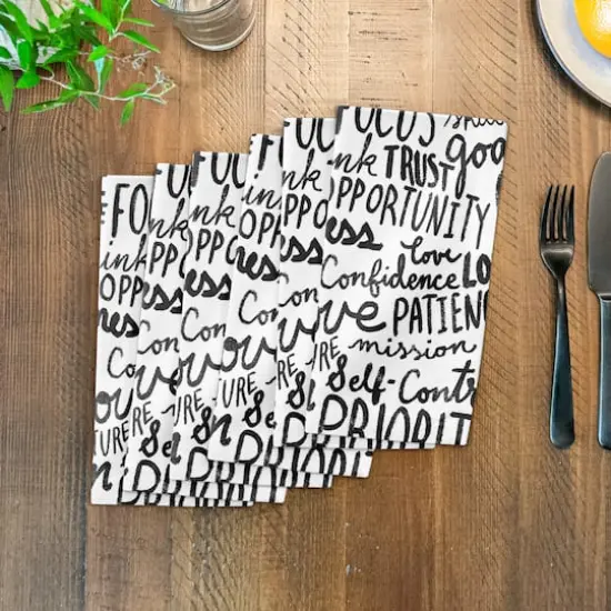 Wisdom Words 10" x 10" Cotton Twill Napkin {4}