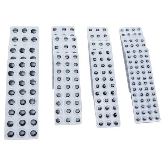 S&S Worldwide&reg; Assorted Size Black Peel & Stick Wiggly Eye, 500ct. {1}