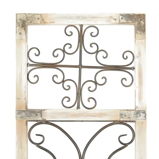 72" Gray Metal Traditional Ornamental Wall Decor {4}