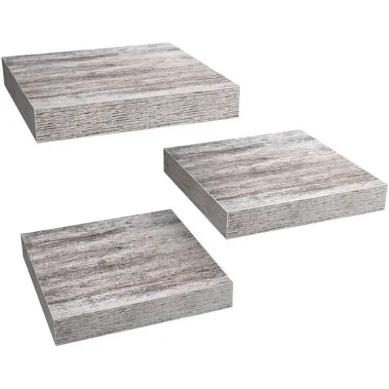 Sorbus 9.2" Tile Wall Shelves, 3ct. Rustic White {4}
