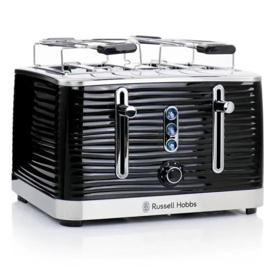 Russell Hobbs Black Retro Style 4 Slice Toaster {5}