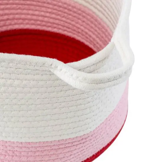 Honey Can Do Red & White Ombr&eacute; Nesting Cotton Rope Storage Basket Set {11}