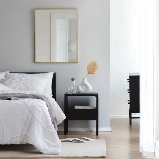 Habitat Laia 30" Golden Rectangular Wall Mirror {3}