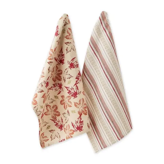 DII&reg; Rustic Leaves Dishtowel Set {1}
