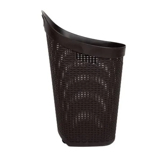 Mind Reader 60L Wheeled Hamper with Cutout Handle Brown {7}