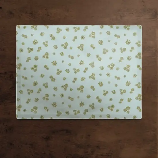 Daisy Pattern Cotton Twill Placemat Green {3}