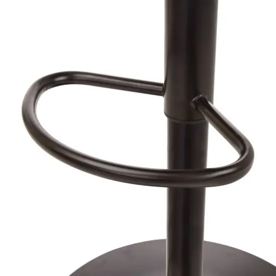 Glitzhome&reg; Mid-Century Leatherette Gaslift Adjustable Swivel Bar Stool Set Hunter Green {9}