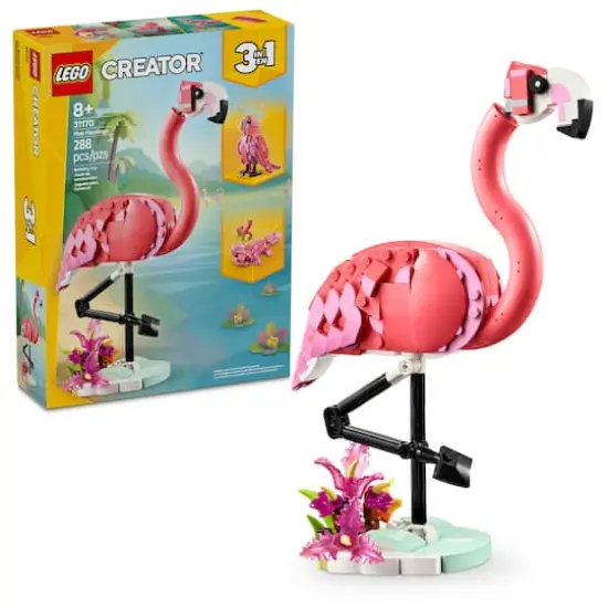 LEGO&reg; Creator 3in1 Wild Animals: Pink Flamingo Animal Toy Playset 31170 {1}