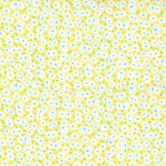 Fabric Traditions Daisy on Yellow Cotton Fabric {1}