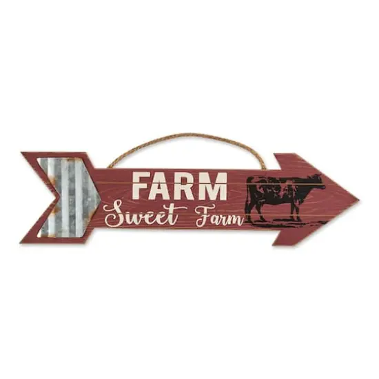 Galvanized Arrow Farmhouse Signs Set {5}