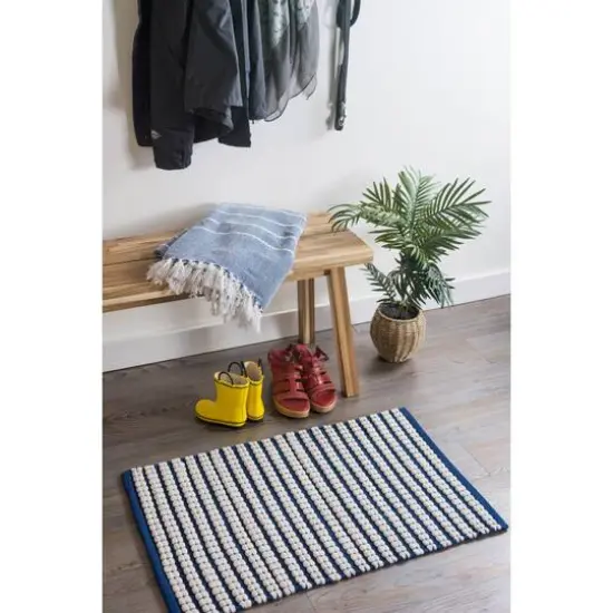 DII&reg; Navy Braided Stripe Rug, 2ft. x 3ft. {5}