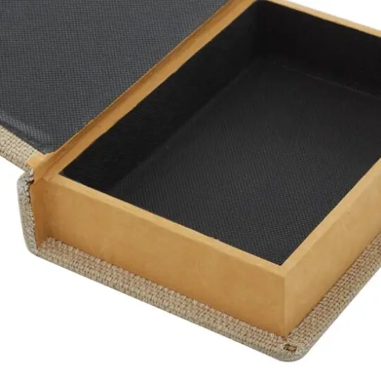 Beige & Brown Traditional Rectangular Wooden Book Set {7}