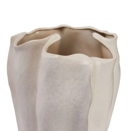 Hello Honey&reg; 15" Natural Modern Organically Shaped Stoneware Vase {4}