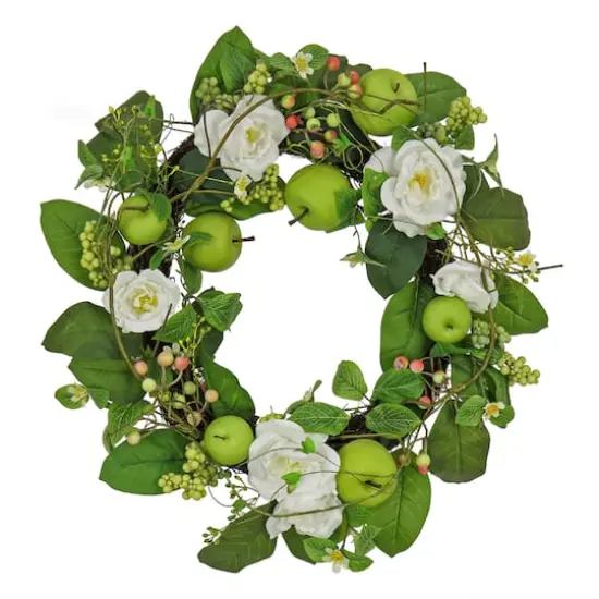 24'' Rose and Apples Wreath {1}