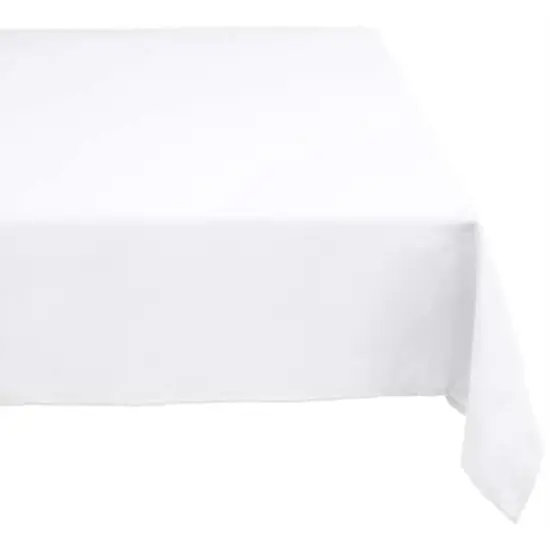 DII&reg; 120" White Polyester Tablecloth {1}