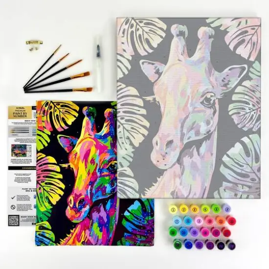 ArtSkills&reg; Lions & Giraffes Premium Paint by Number Set {4}
