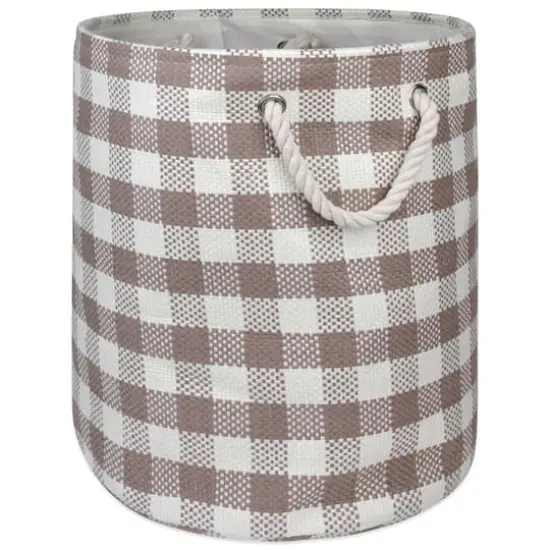 DII&reg; Large Round Checkers Paper Bin Stone {1}