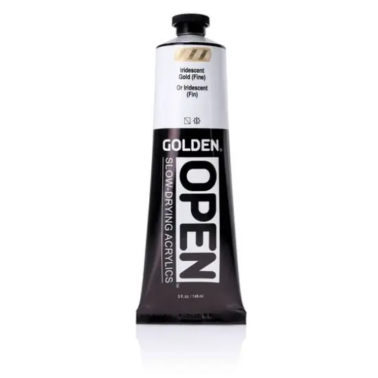 Golden&reg; OPEN&trade; Slow-Drying Acrylics, 5oz. Iridescent Gold Fine {1}