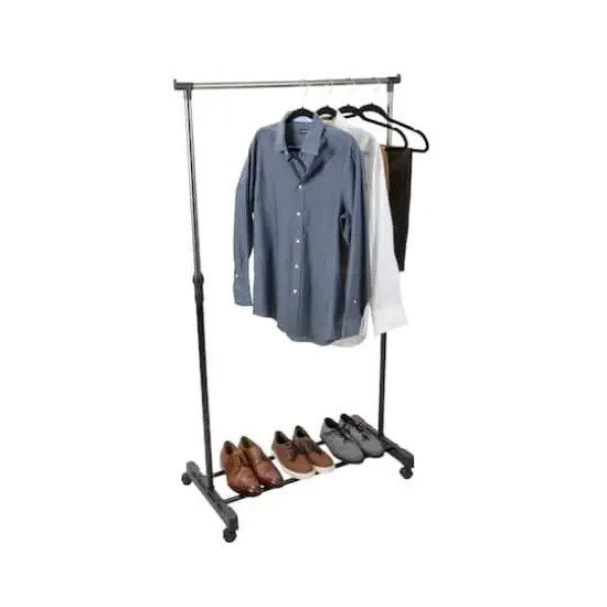 Simplify Single Tier Rolling Garment Rack {4}
