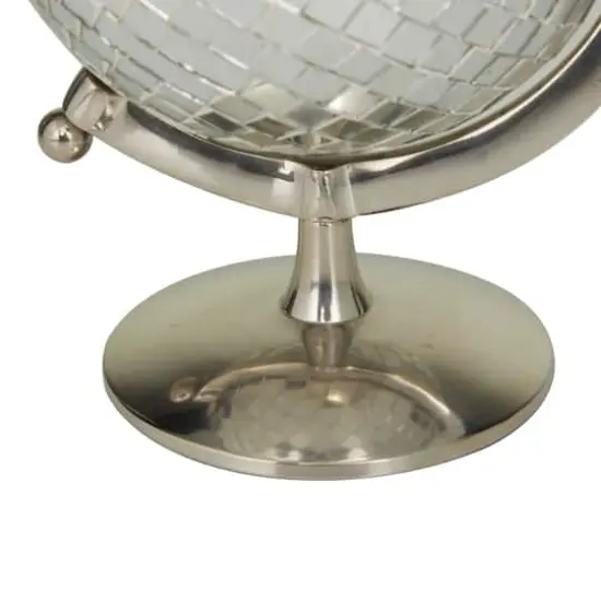 Silver Stainless Steel Glam Globe, 8" x 7" x 10" {4}