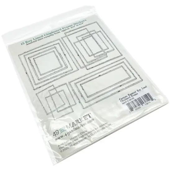 49 And Market Curators Essential Key Lined Chipboard Frames {4}