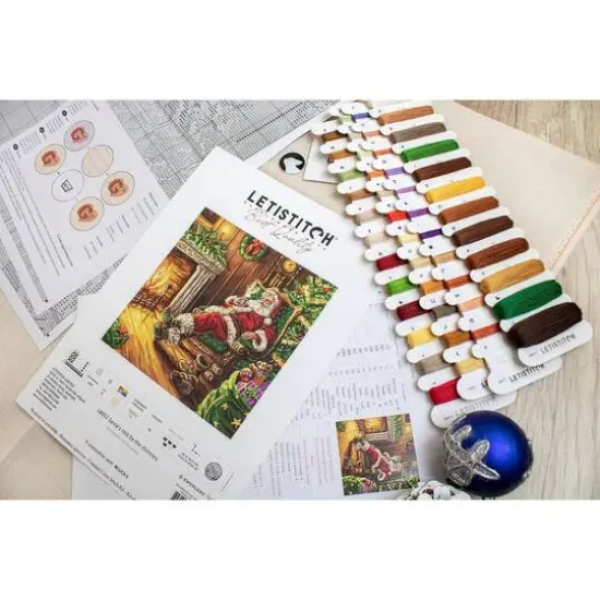 Letistitch Santa's Rest by the Chimney Counted Cross Stitch Kit {16}