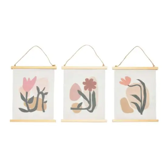 Hello Honey&reg; Abstract Floral Canvas Wall Scrolls, 3ct. {1}