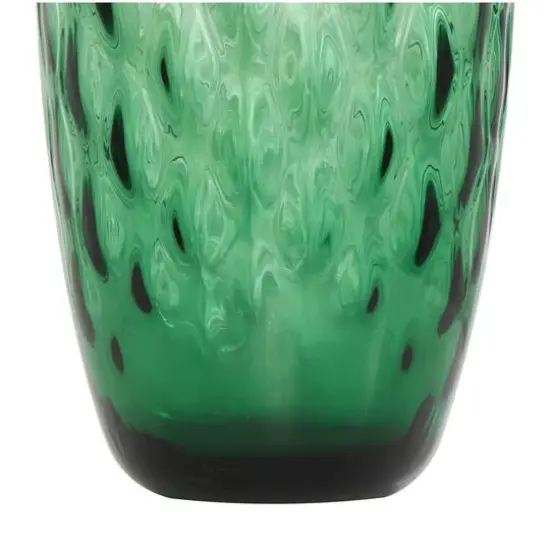 24" Green Ombre Handmade Glass Vase {7}