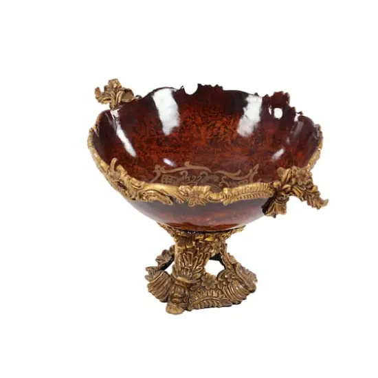 19" Gold Resin Traditional D&eacute;cor Bowl {5}