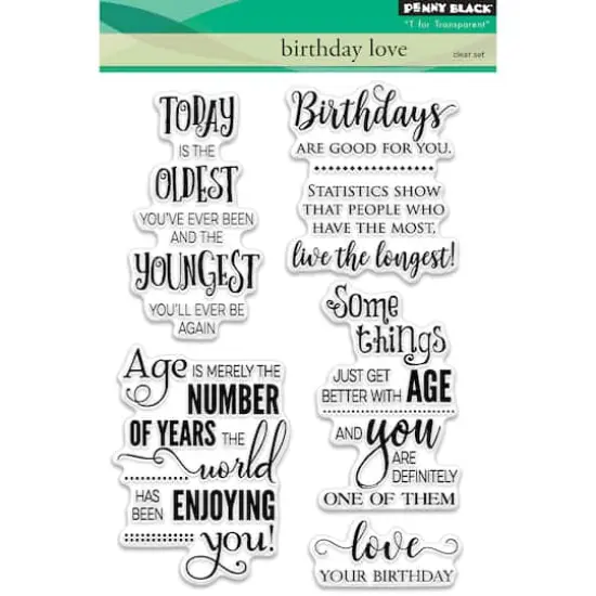 Penny Black Birthday Love Clear Stamps {1}