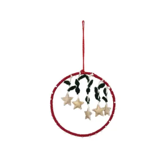 Hello Honey&reg; 5" Multicolor Wool Felt Ornament with Hanging Stars & Beads {1}