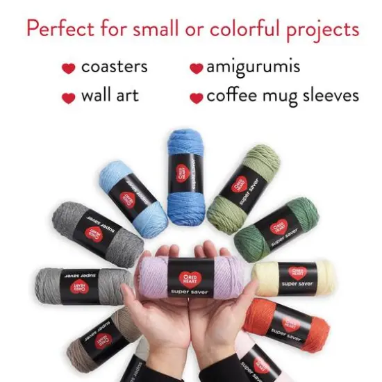 Red Heart&reg; Super Saver&reg; 12 Skein Super Craft Yarn Kit Pastels {3}