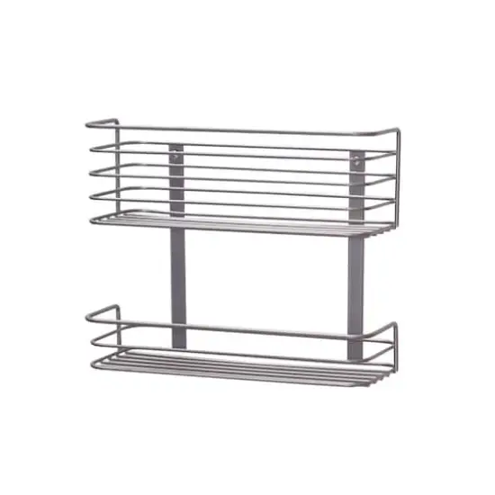 Household Essentials 2-Tier Door Mount Cabinet Organizer Silver {1}