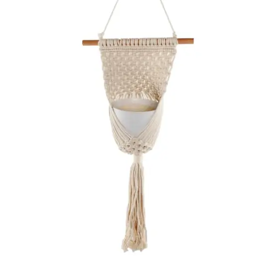Flora Bunda 33" Macram&eacute; Plant Hanger {1}