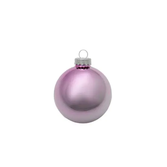 Whitehurst 12ct. 2.75" Shiny Glass Ball Ornaments Baby Pink Shiny {1}