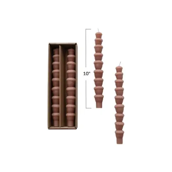 Hello Honey 10" Tan Unscented Acorn Shaped Taper Candles, 2ct. {4}