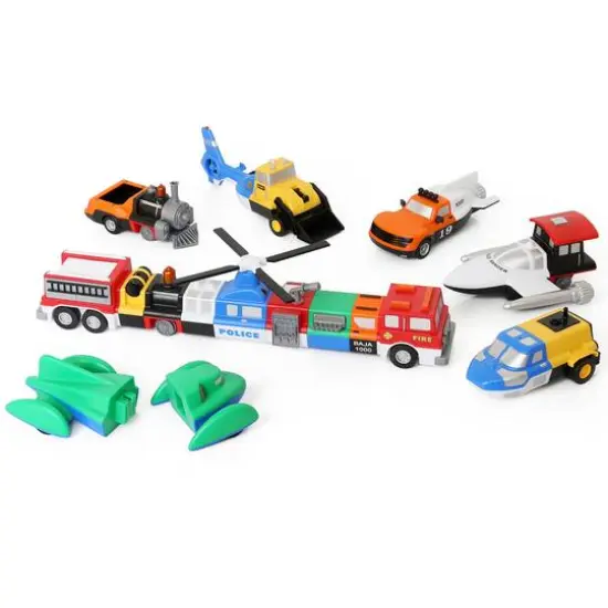 Popular Playthings&reg; Magnetic Mix or Match&reg; Deluxe 2 Vehicles Play Set {3}