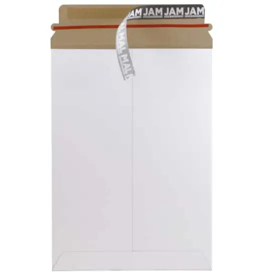 JAM Paper 6" x 8" White Flat Photo Mailer Peel & Seal Closure Envelopes, 6ct. {3}